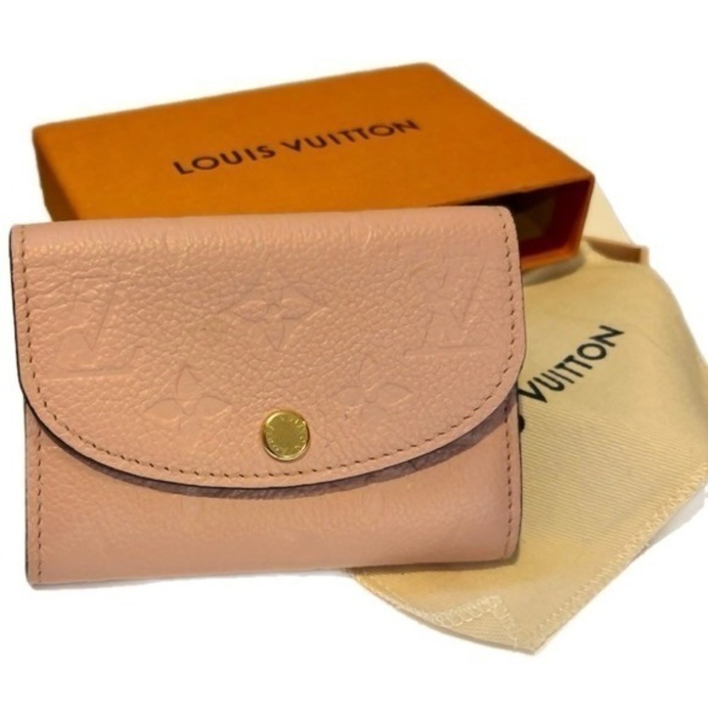 Louis Vuitton Rosalie Coin Purse Monogram Empreinte Pink Leather Wallet M81520